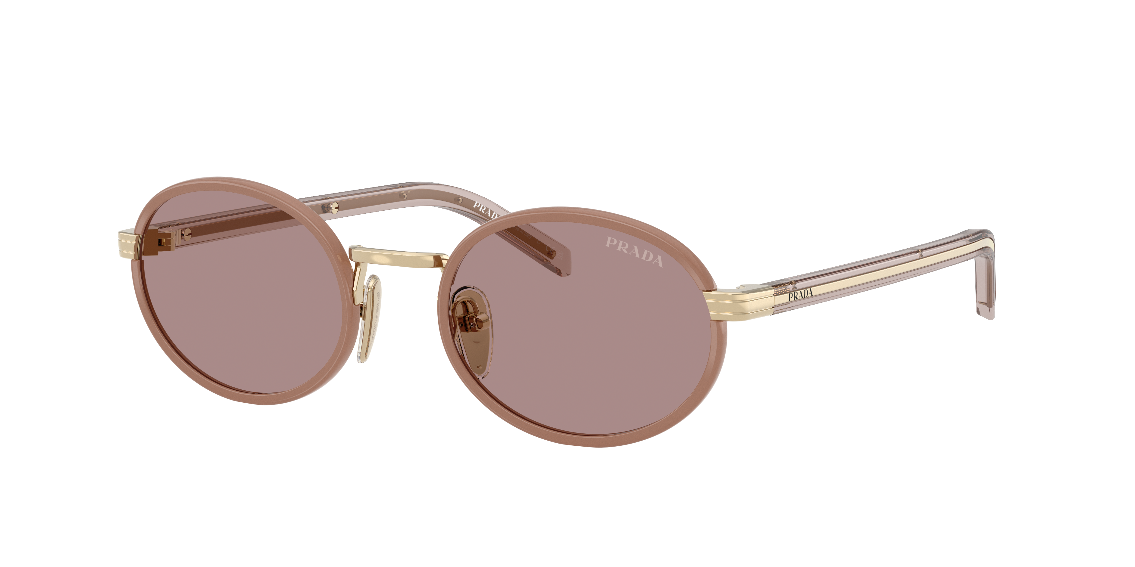 Prada PR B56S XS (52 - 20) with Violet lenses and Brown frame