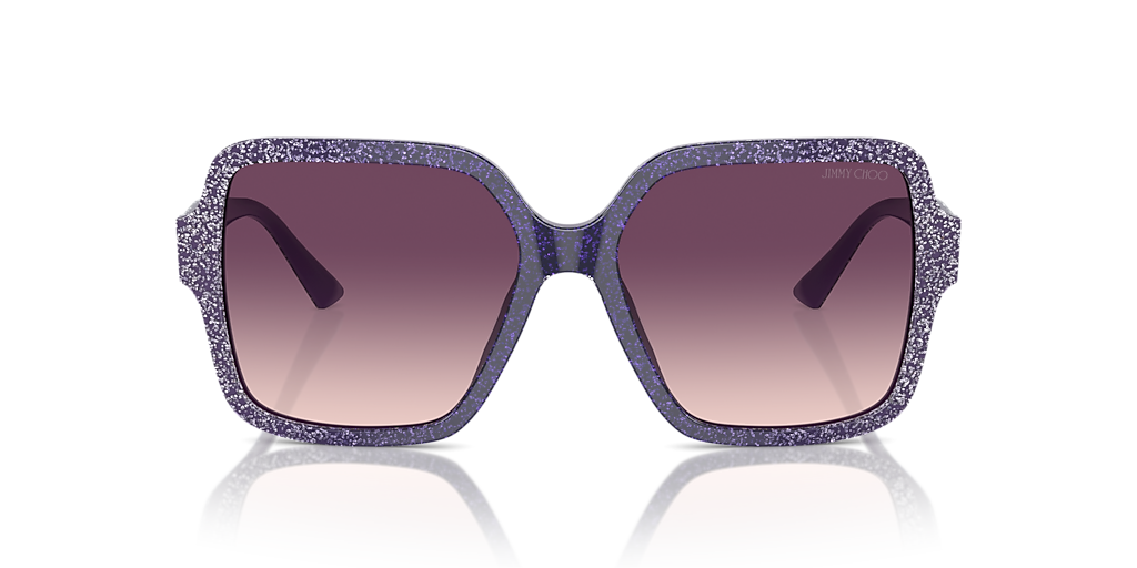 JIMMY CHOO スクエアフレムサンクラス JC5005 50447W Jimmy Choo JC5005 M (55 - 16) with Violet lenses and Violet