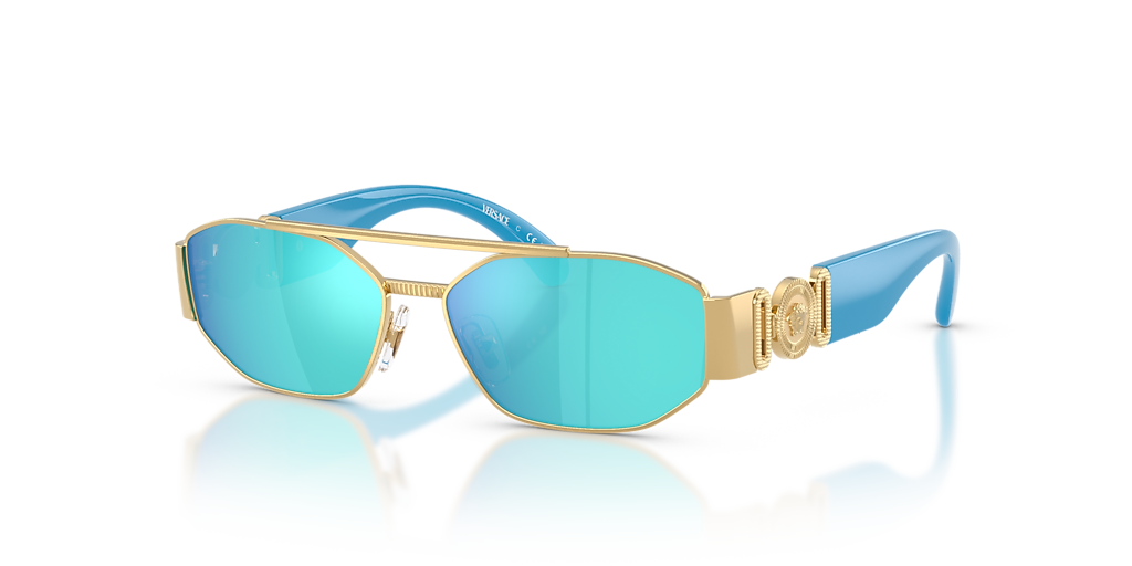 Versace VK2003 XL (50 - 13) with Blue lenses and Gold frame