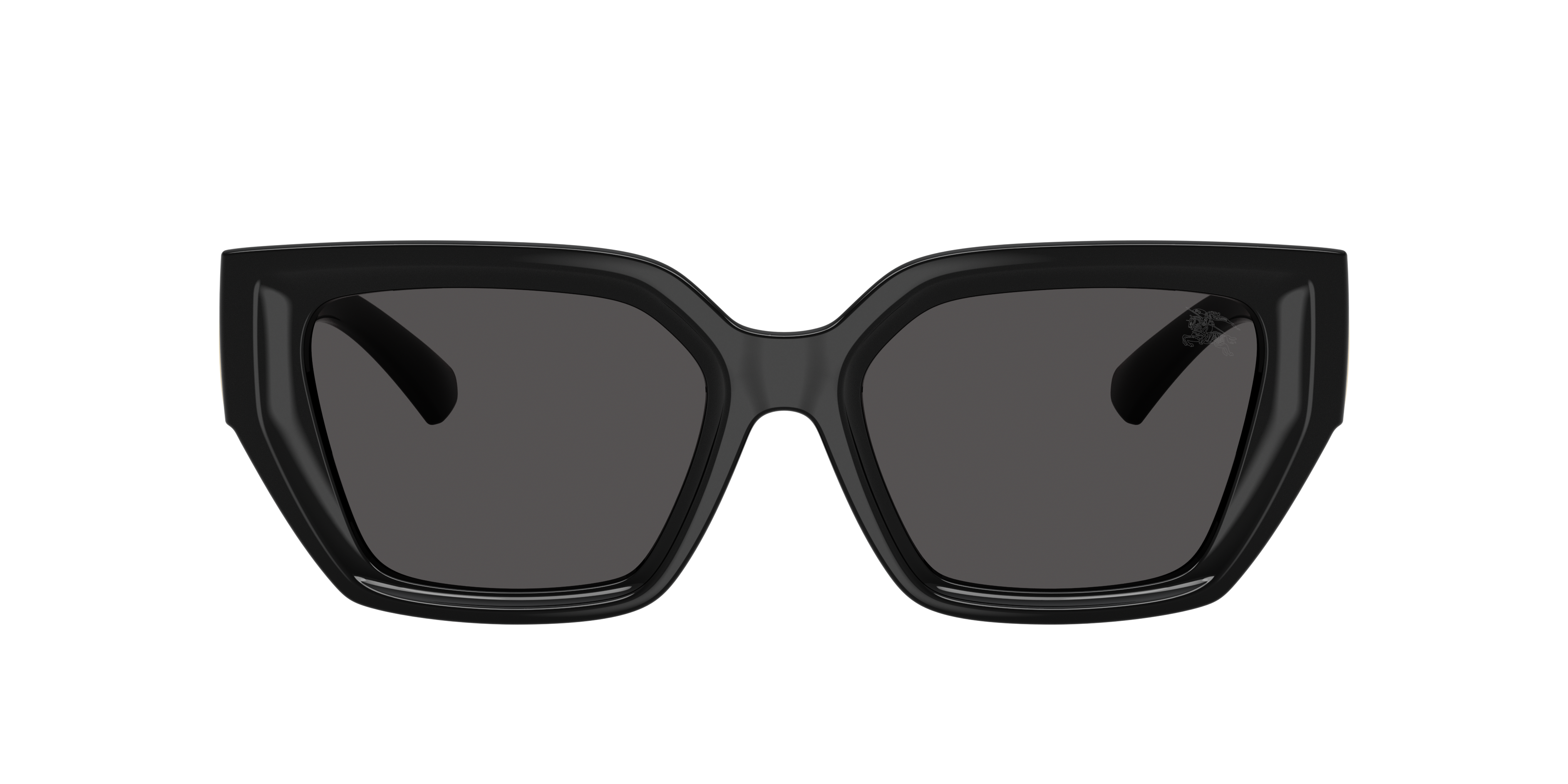 Burberry Geometric-frame Logo-plaque Sunglasses In Black