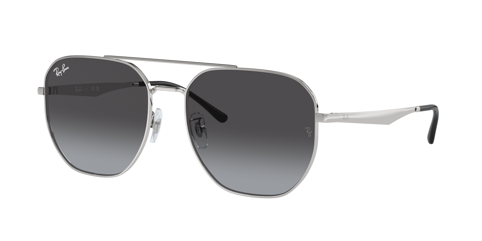 Ray-Ban Unisex Sunglass RB3724D -  Frame color: Silver, Lens color: Grey