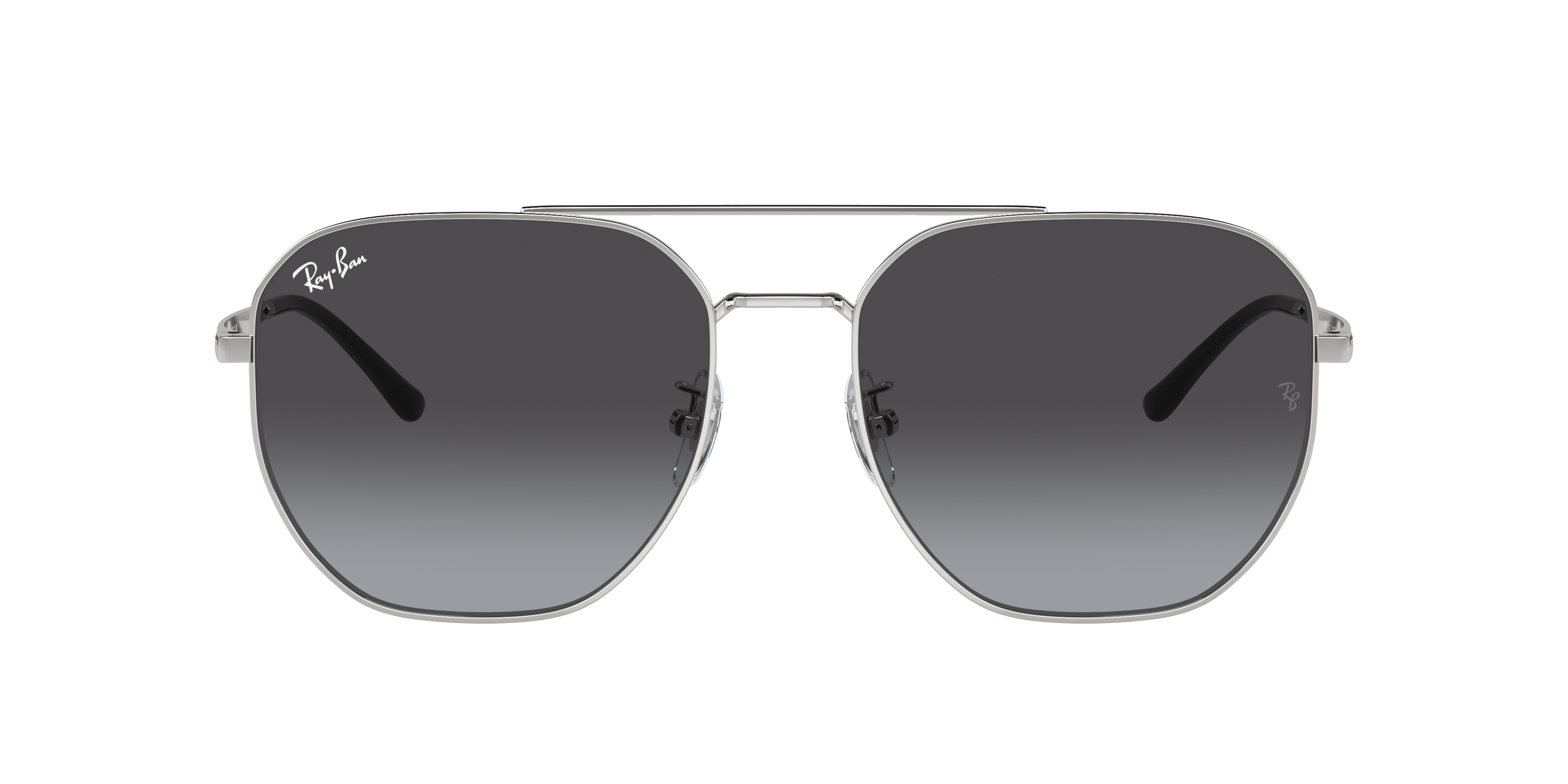 Ray-Ban RB3724D XXL (59 - 18) with Grey lenses and Silver frame