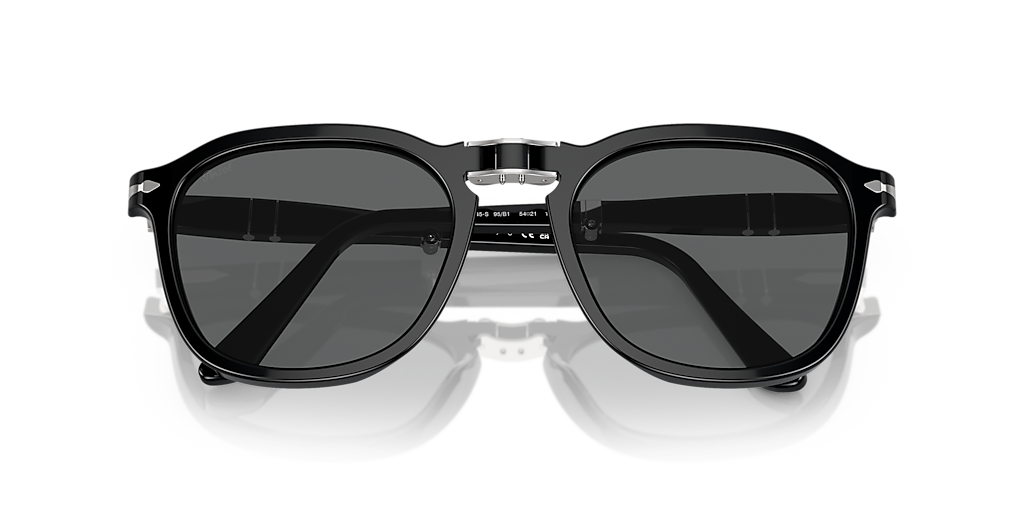 PERSOL PO3345S Black - Unisex Luxury Sunglasses, Dark Grey Lens