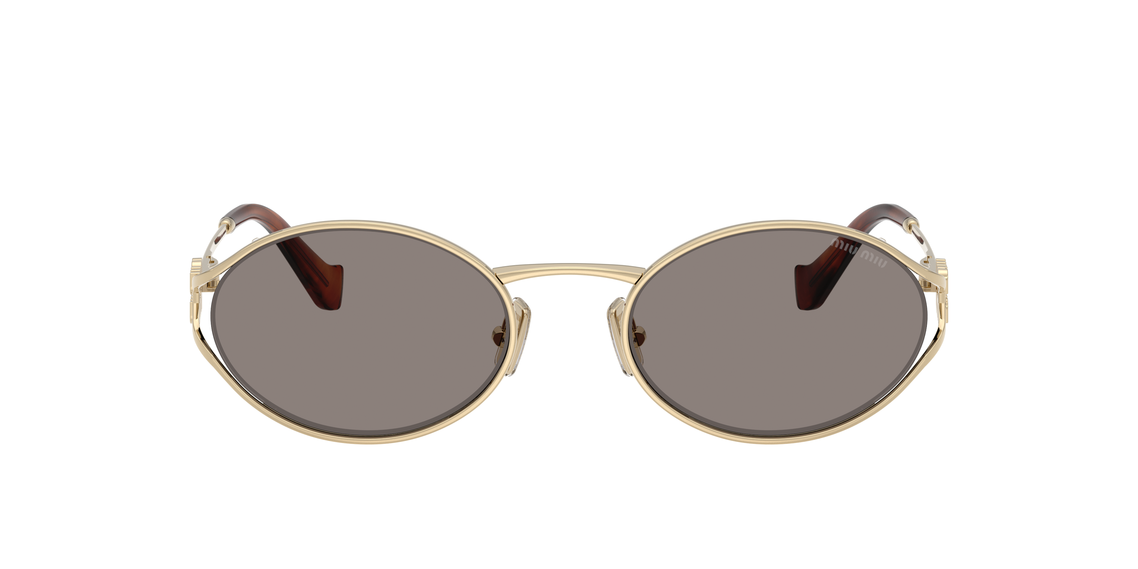 miu miu sunglasses サングラス グレー系 ケース付き Miu Miu MU 52YS L (54 - 21) with Grey lenses and Gold frame
