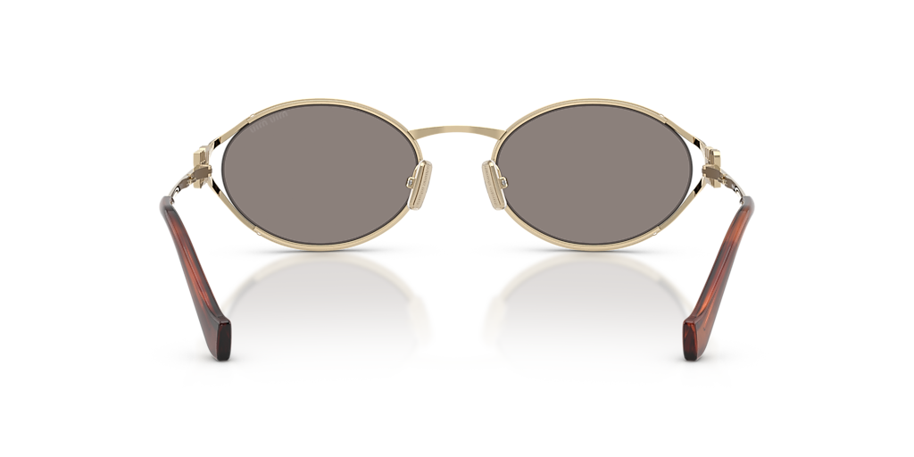 miu miu サングラス グレー レンズ ゴールド フレーム MIU MIU MU 54ZS 5AK30C Gold Grey Gradient Lens Oval Women