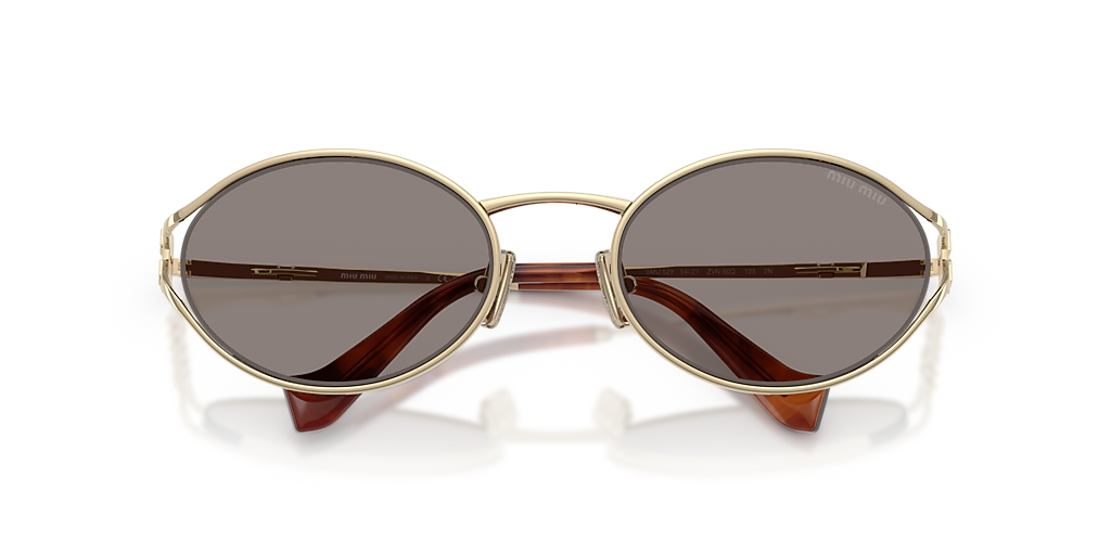 miu miu サングラス グレー レンズ ゴールド フレーム Miu Miu MU 54ZS M (53 - 19) with Grey lenses and Gold frame
