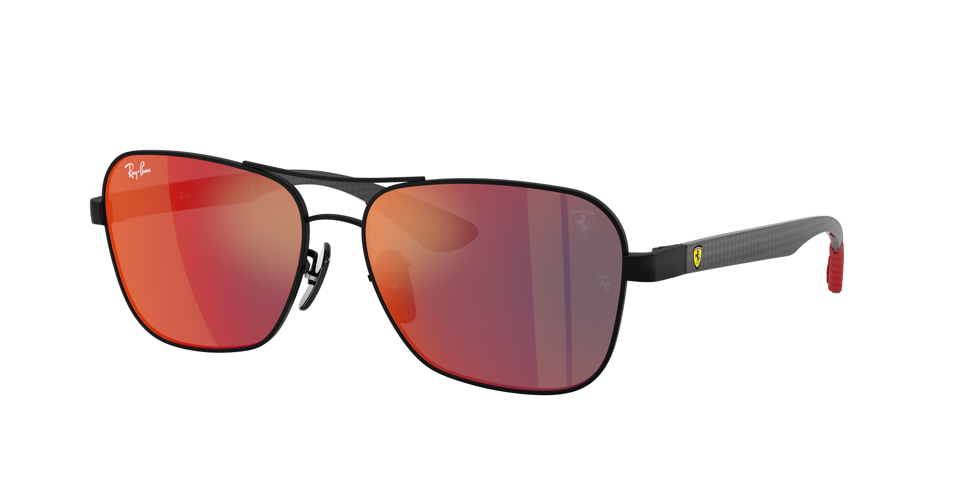 Ray Ban Ray In Dunkelgrau,blau-rot Verspiegelt
