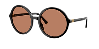 Miu Miu MU A57S M (57 - 20) with Brown lenses and Gold frame  display picture 3