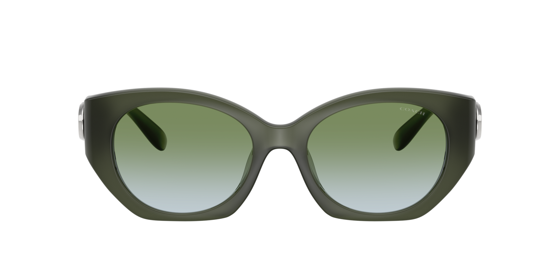 Coach Black and Green Poppy  Sunglasses with Case Coach Poppy Lorelei S6004 Sunglasses + Case: Translucent  main image 2