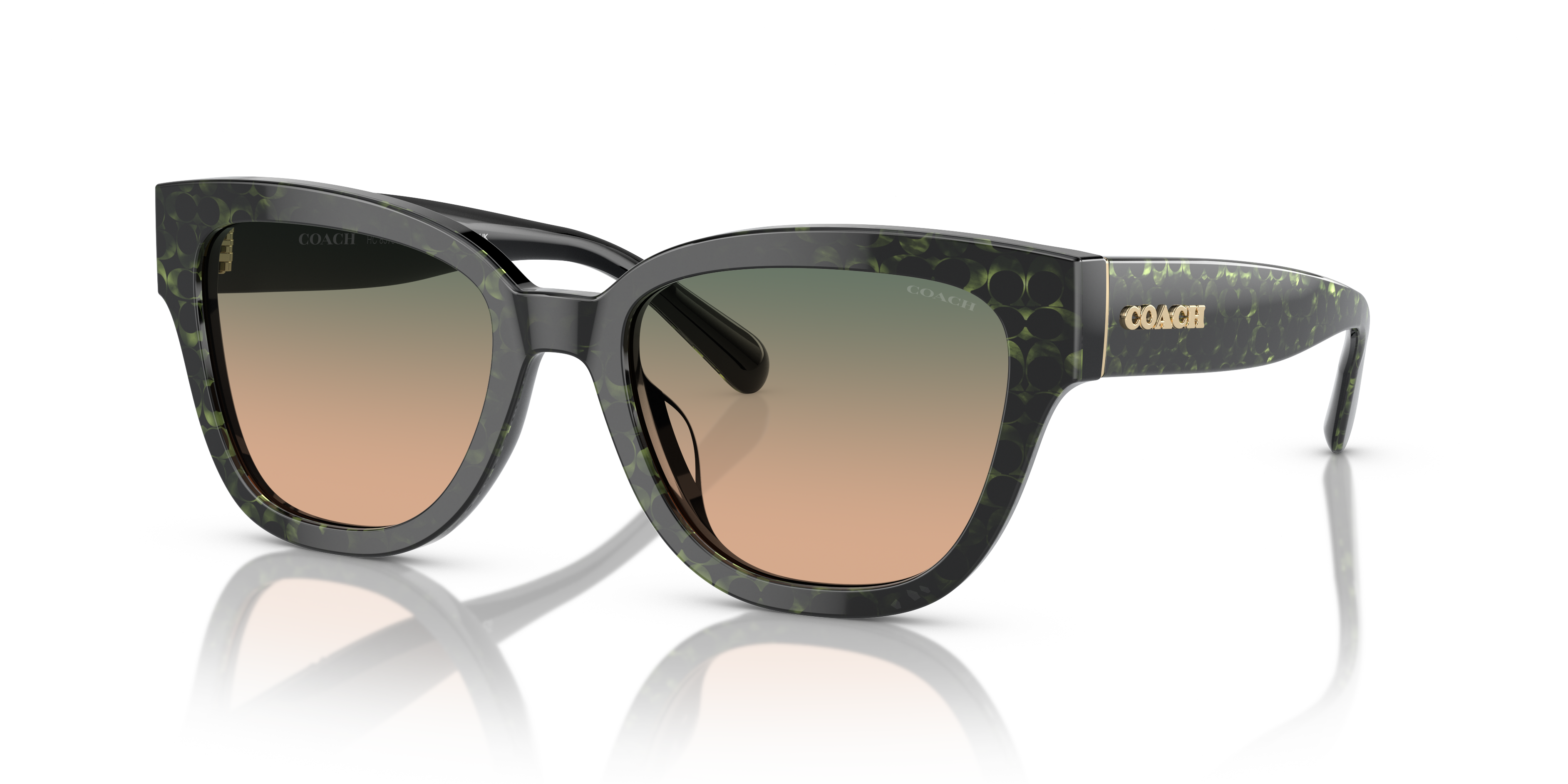 【COACH】CY832 QBMI5 Coach Sunglasses Women's HC8303B 50028G Solid Black/Grey
