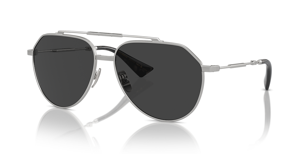 Dolce&Gabbana DG2302 XL (60 - 15) with Black lenses and Silver