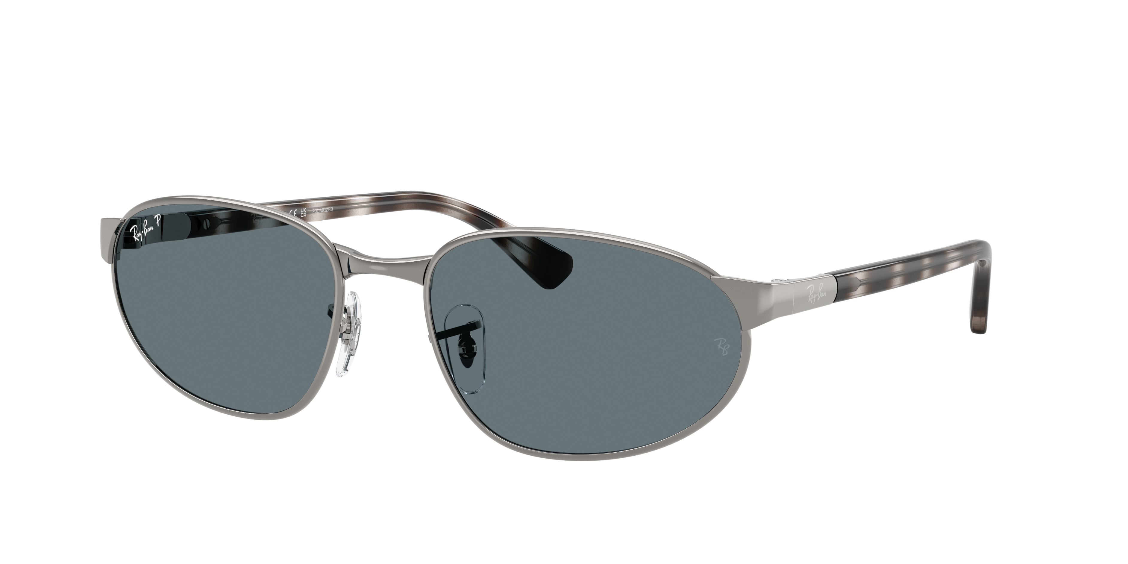 Ray-Ban Unisex Sunglass RB3777 -  Frame color: Gunmetal, Lens color: Dark Blue Polarized