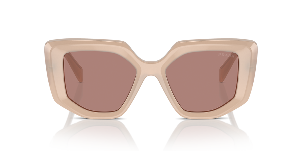 Brand New and Authentic Prada 14Z Opal Natural Beige Sunglasses Prada PR 14ZS M (50 - 18) with Brown lenses and Beige frame  main image 4