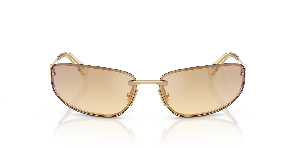 【送料,関税込】MIU MIU サングラス MUA50S Miu Miu MU A50S L (69 - 15) with Yellow lenses and Gold