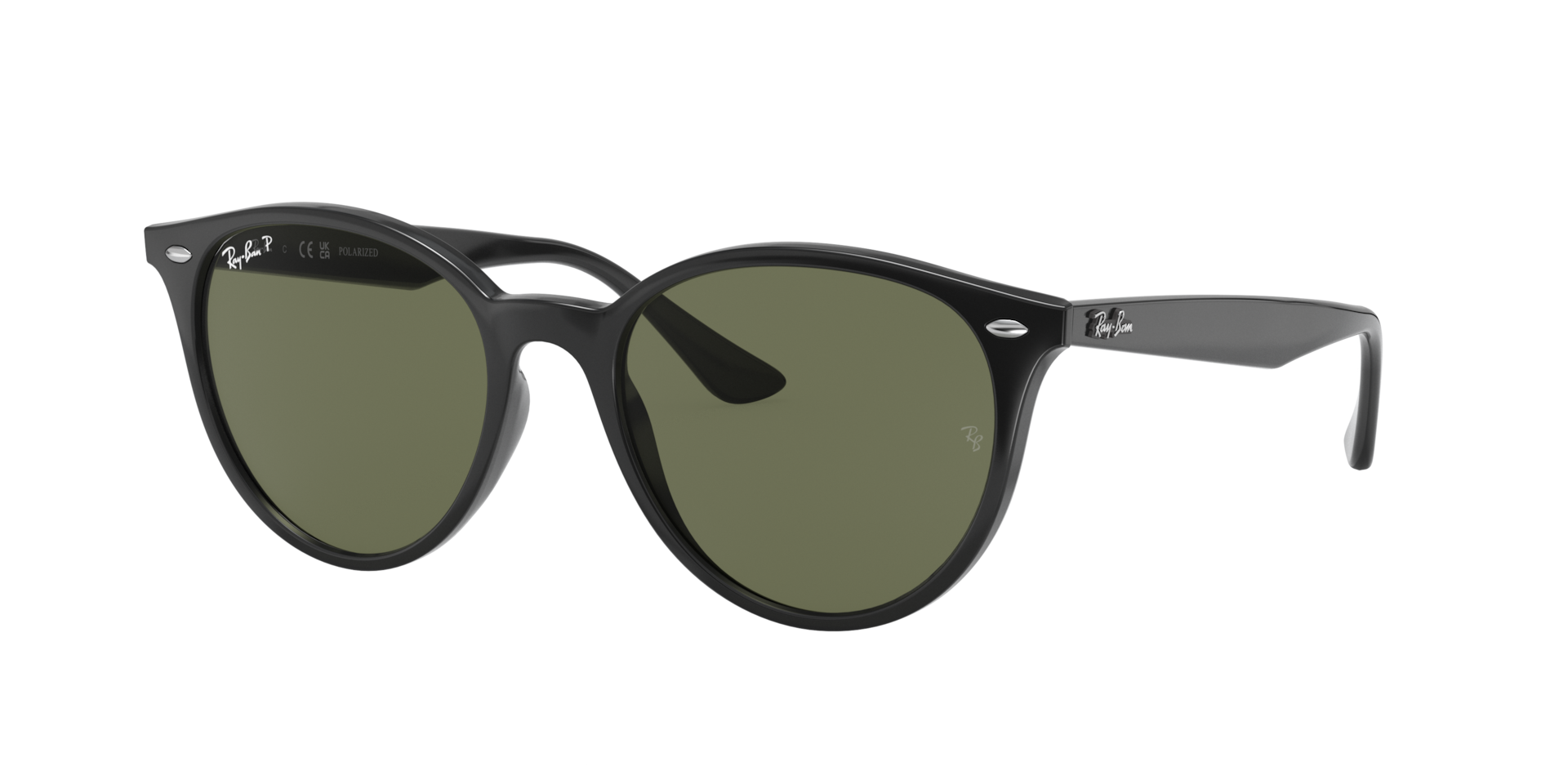 Ray-Ban Unisex Sunglass RB4305 - Frame color: Black, Lens color: G-15 Green