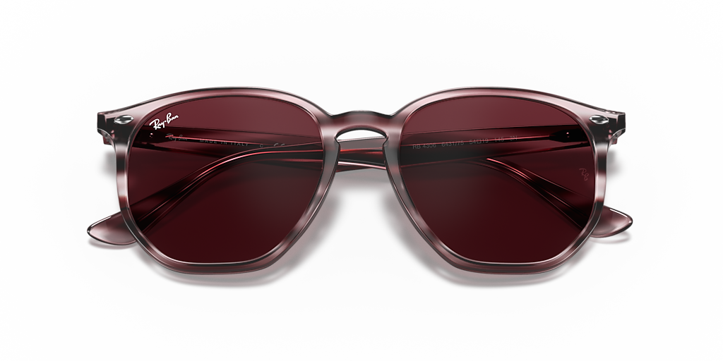 Ray-Ban RB4306 L (54 - 19) with Violet lenses and Red frame