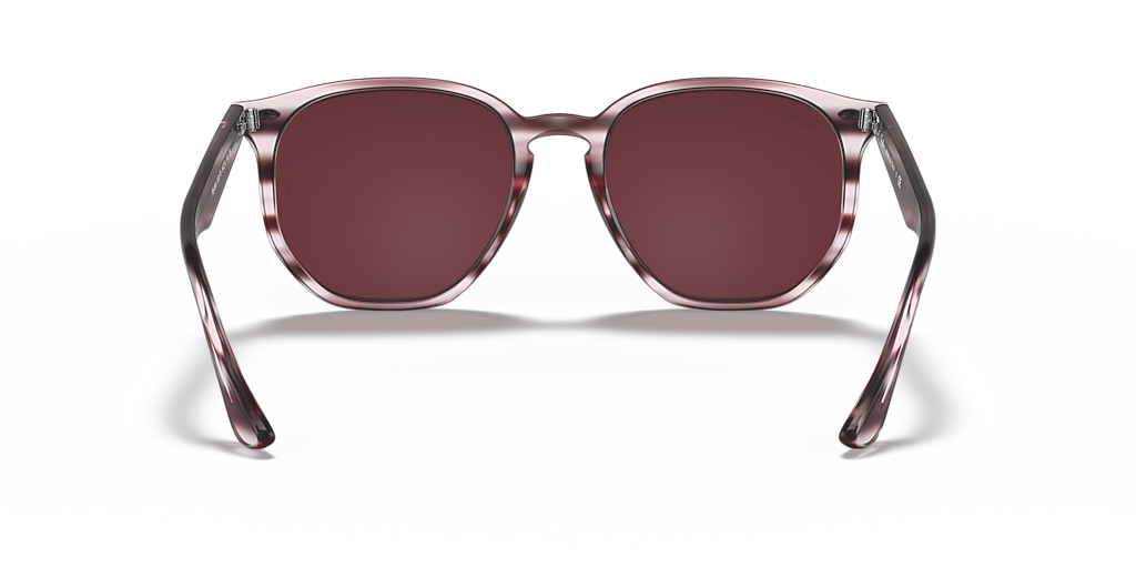 RAY-BAN RB4306 Striped Bordeaux Havana - Unisex Sunglasses, Dark Violet Lens