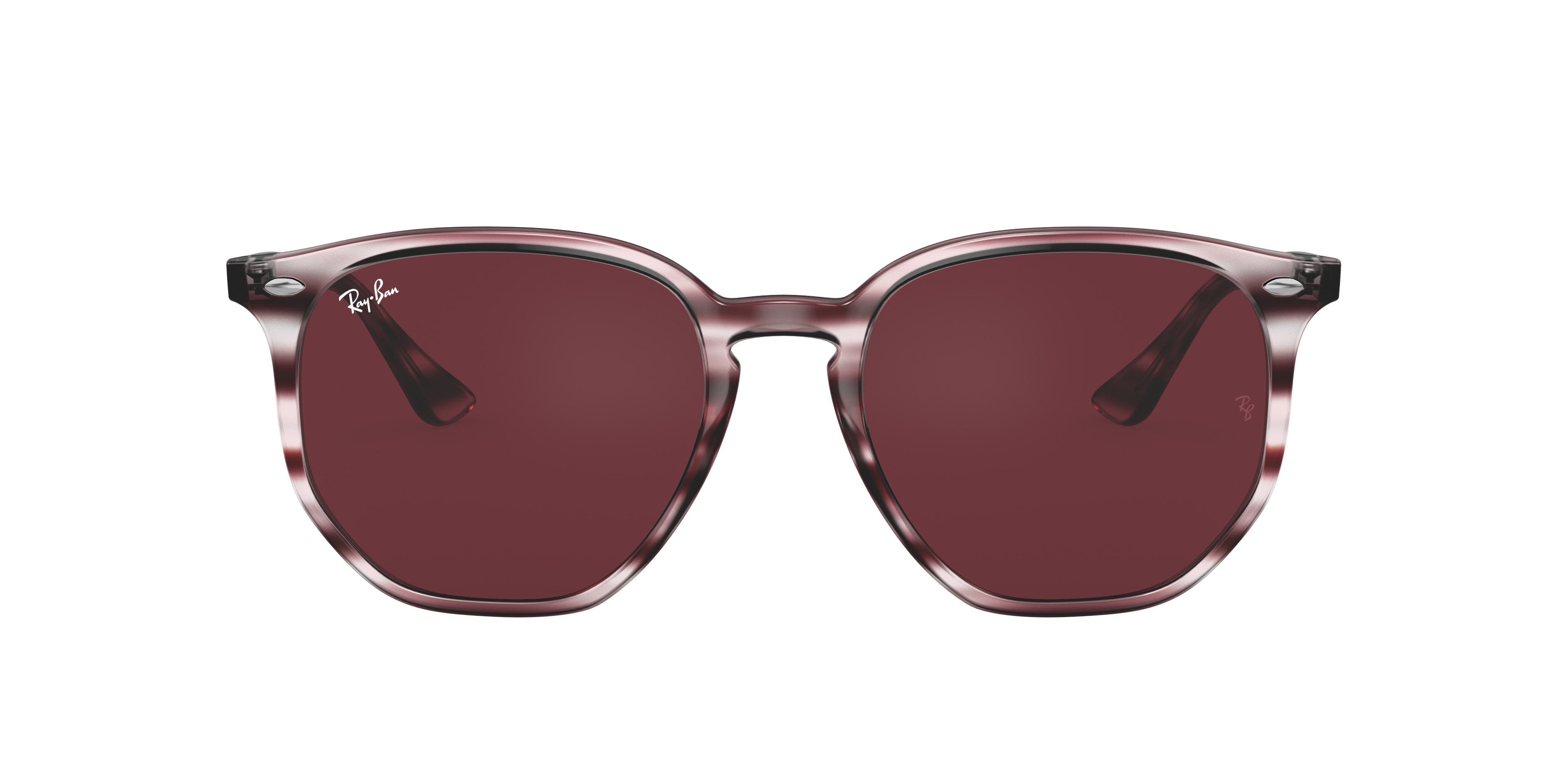Ray-Ban RB4306 L (54 - 19) with Violet lenses and Red frame