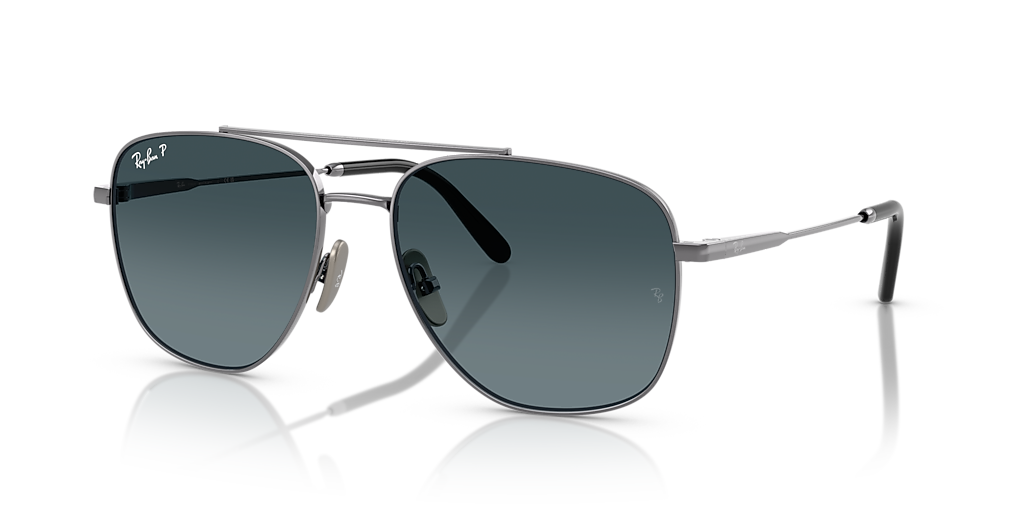 Ray-Ban William Titanium XL (59 - 17) with Blue lenses and Grey
