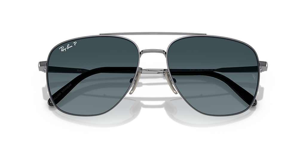 Ray-Ban William Titanium XL (59 - 17) with Blue lenses and Grey