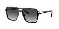 PRADA PR 20YS Black - Men Luxury Sunglasses, Polarized Green Lens