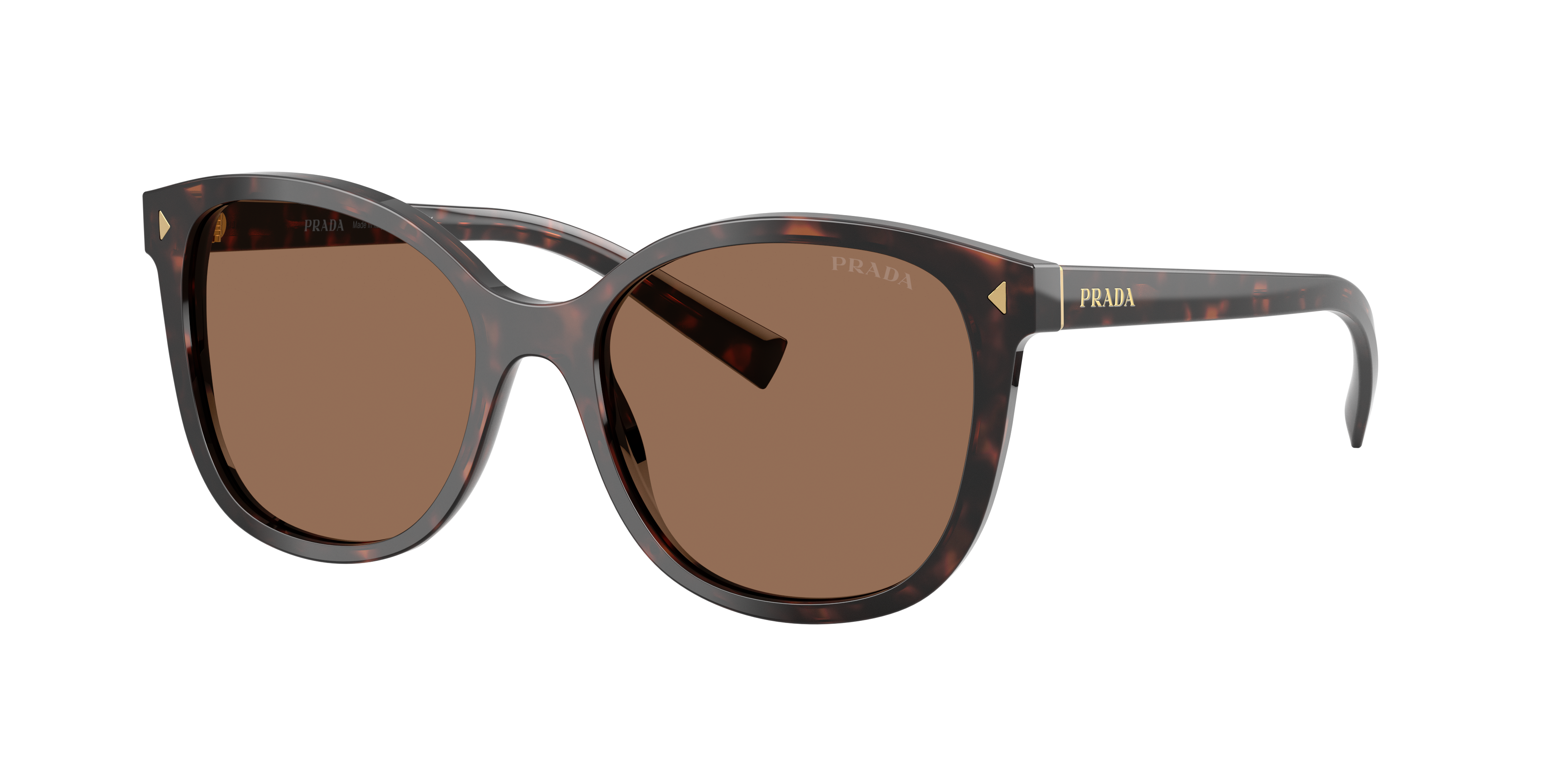 Prada Round-frame Sunglasses In Brown