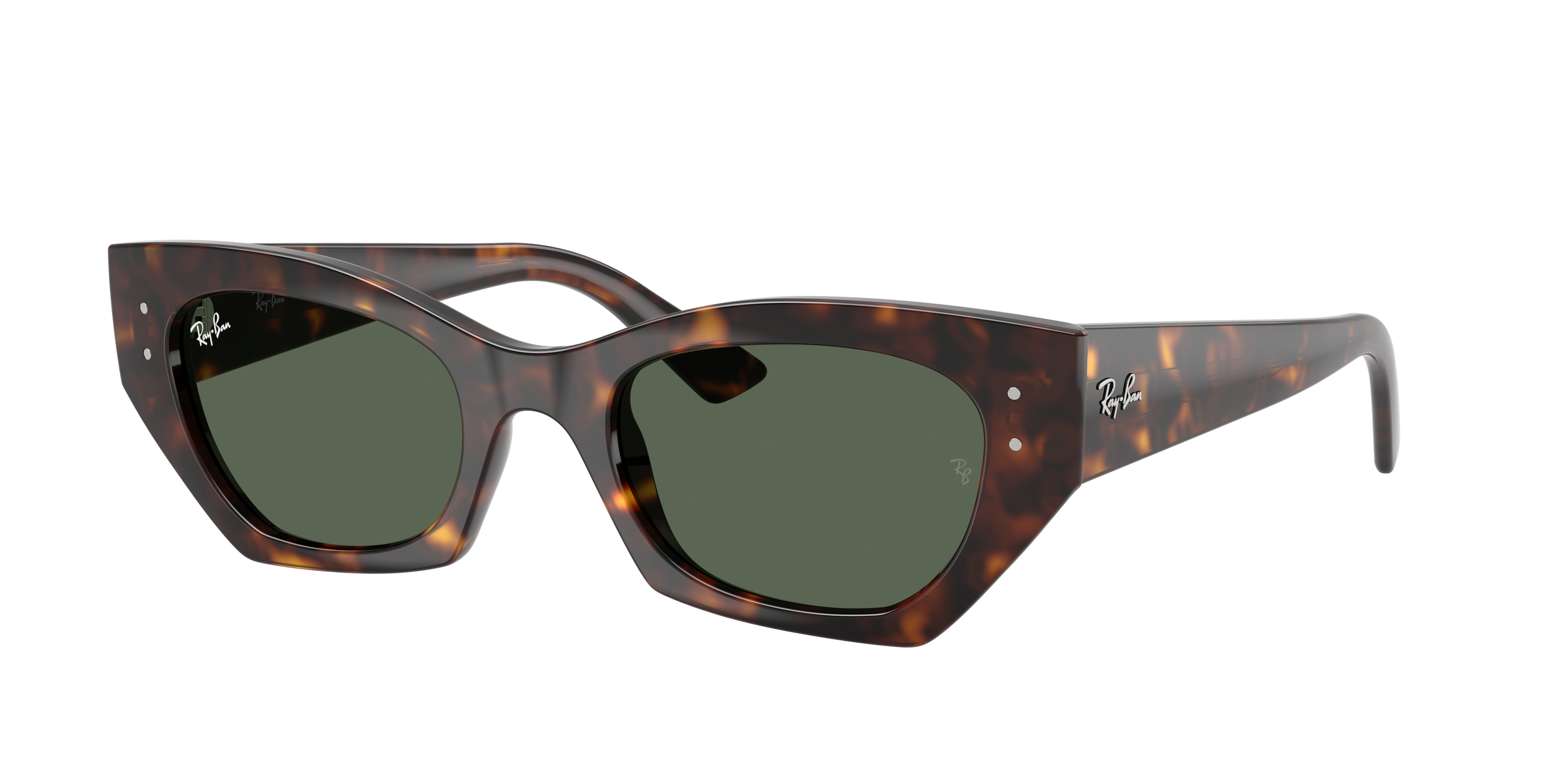 Ray-Ban Unisex Sunglass Zena Bio-Based -  Frame color: Havana, Lens color: Dark Green