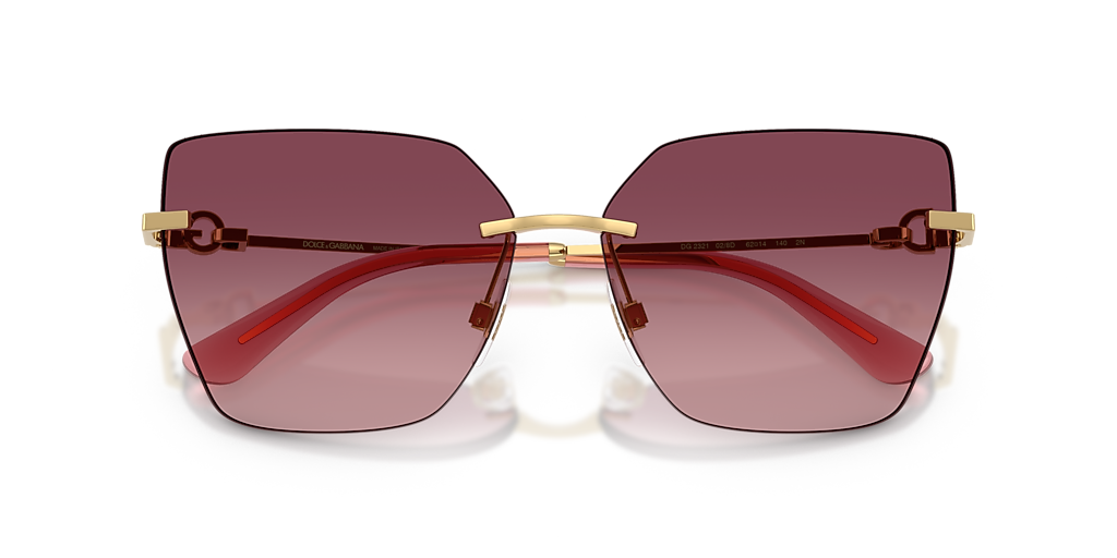 Dolce&Gabbana DG2321 XL (62 - 14) with Pink lenses and Gold frame