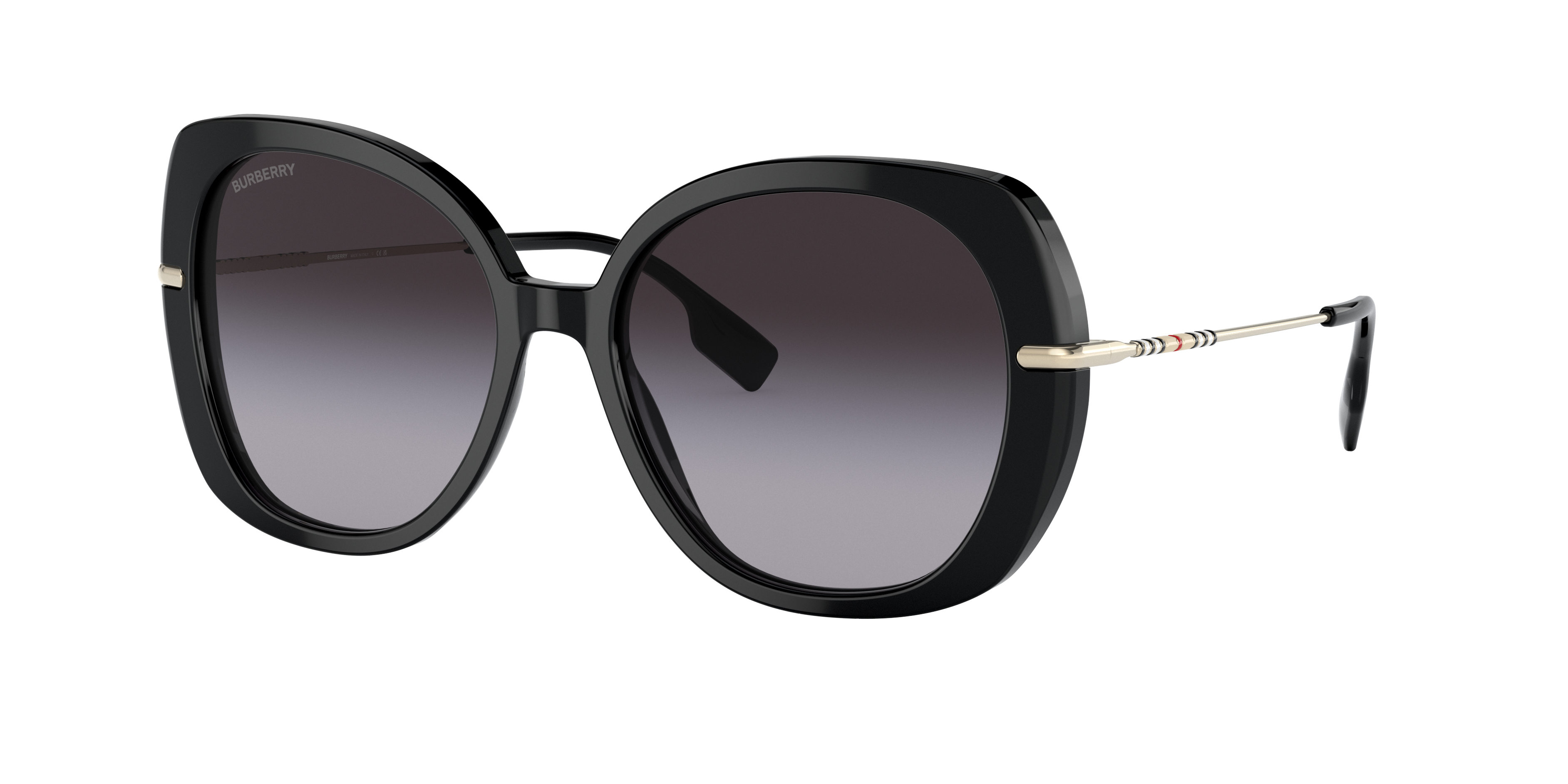 小物 BURBERRY wellington sunglasses Burberry BE4308 Clare M (56 - 16) with Grey lenses and Black