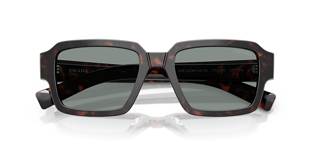 Prada PR 02ZSF M (54 - 19) with Blue lenses and Tortoise frame