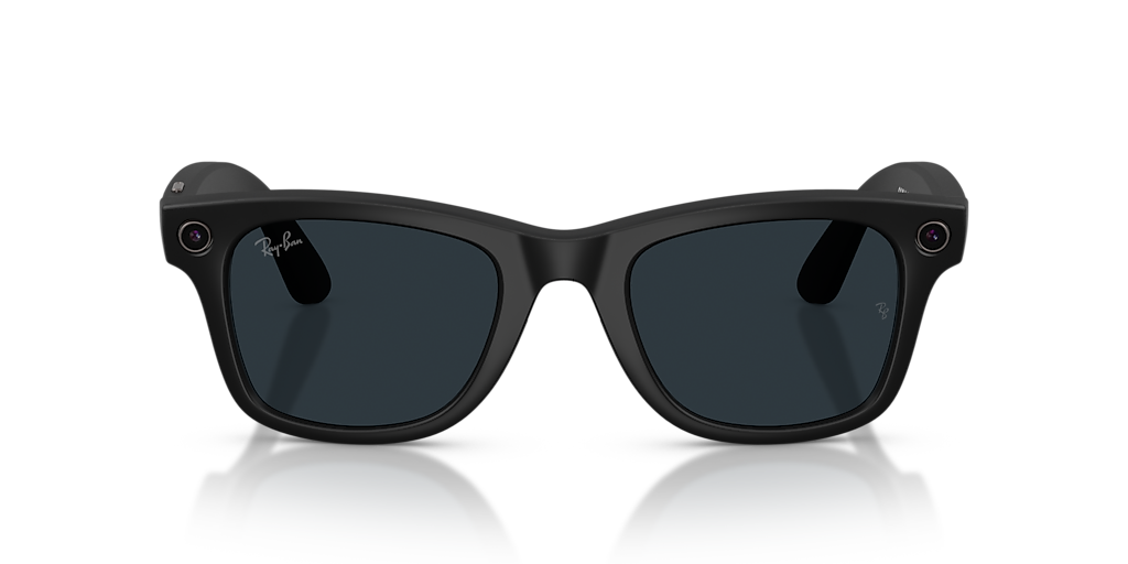 RW4012 Ray-Ban Meta Wayfarer Black - Unisex Sunglasses, Clear/Grey Lens