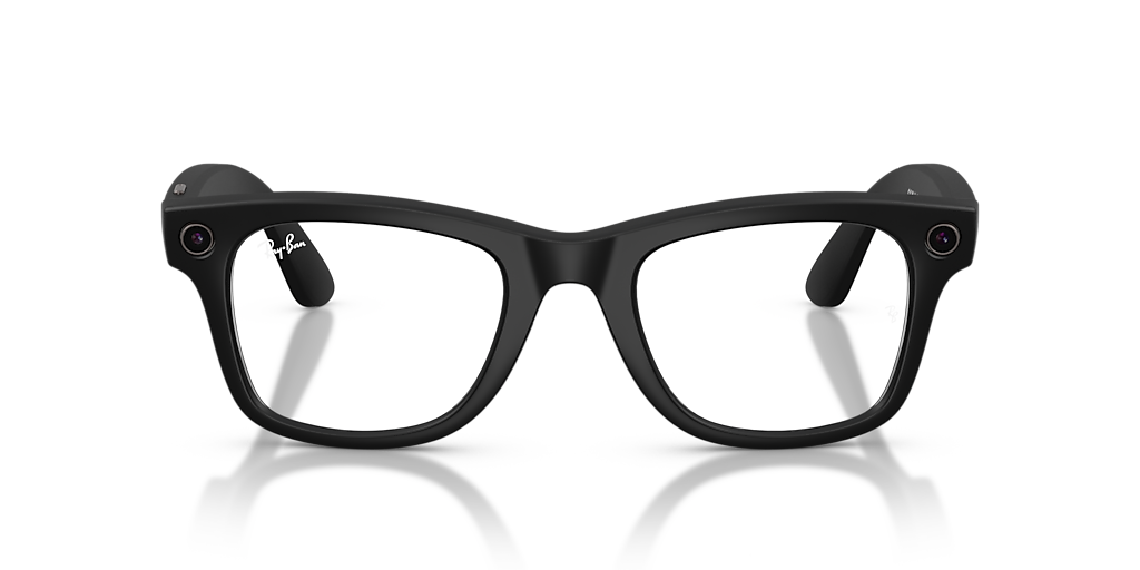 RW4012 Ray-Ban Meta Wayfarer Black - Unisex Sunglasses, Clear/Grey Lens