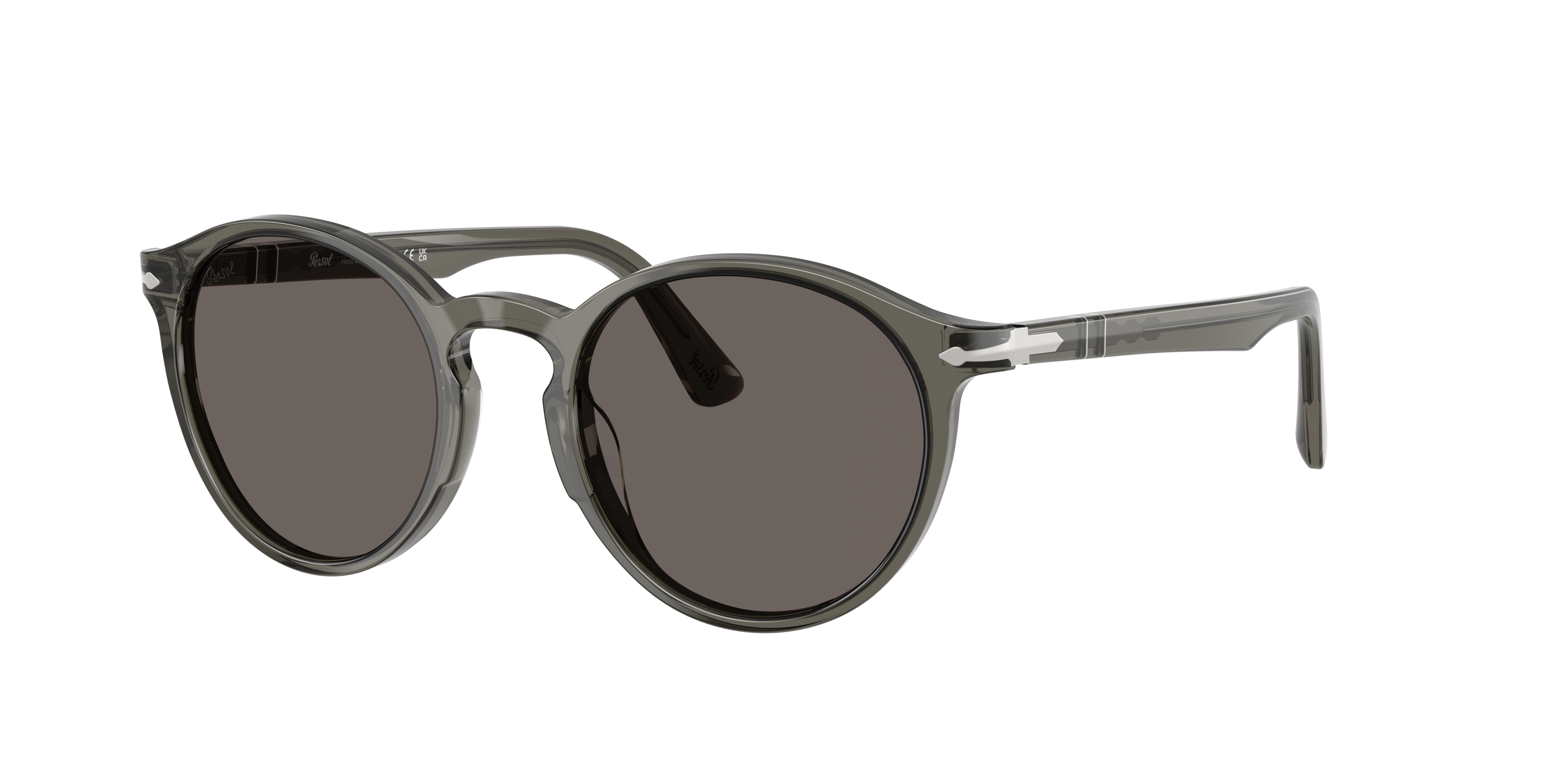 Persol Man Sunglass PO3171S -  Frame color: Taupe Grey Transparent, Lens color: Dark Grey