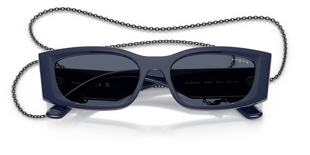 Vogue Eyewear VO5655SU S (53 - 17) com Lentes Cinza e Armação Azul