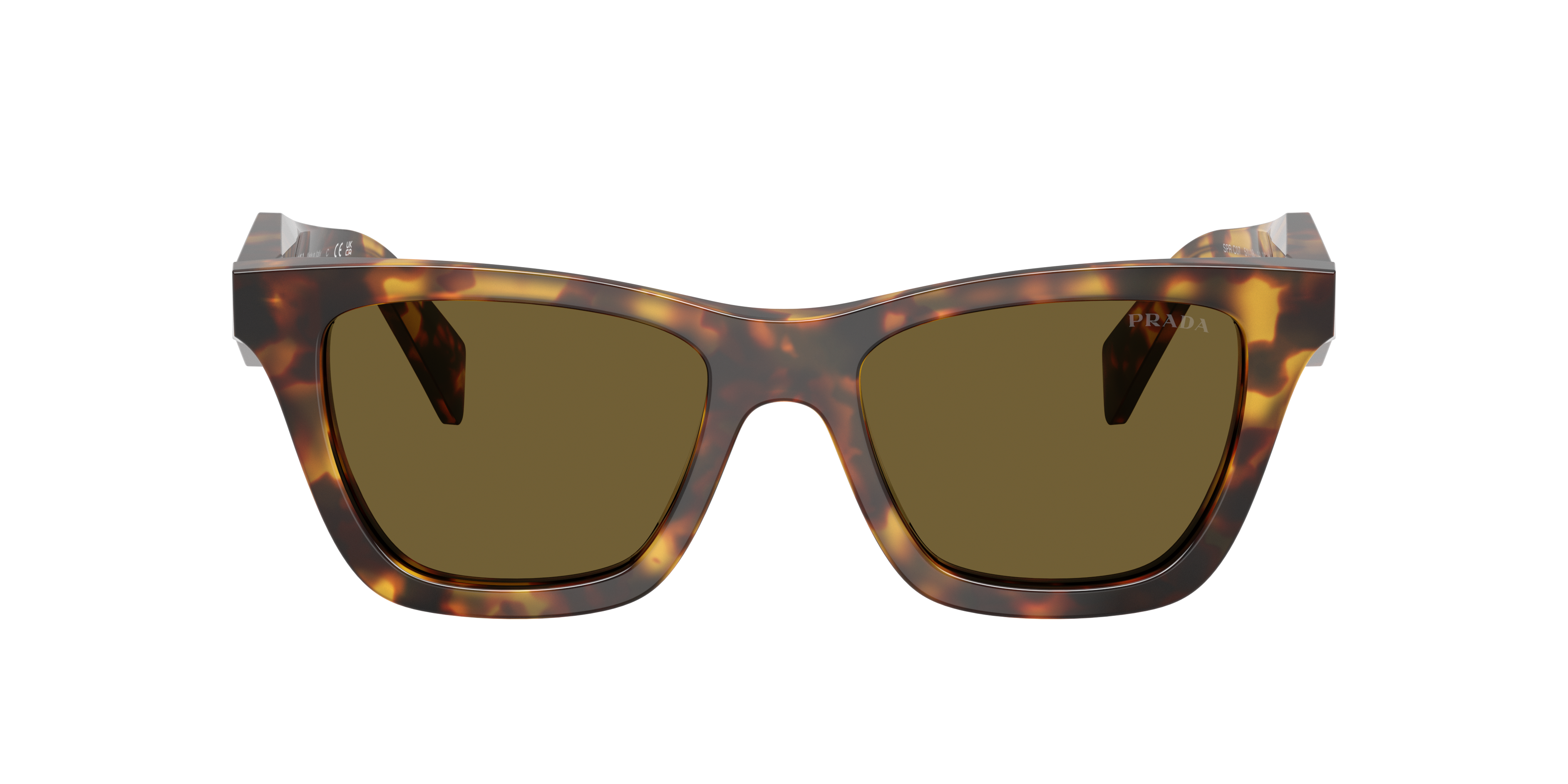 小物 PRADA l frame sunglasses brown Prada PR C07S S (51 - 18) with Brown lenses and Tortoise frame