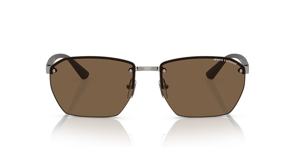 ARMANI EXCHANGE AX2048S Shiny Gunmetal - Men Sunglasses, Dark Brown Lens