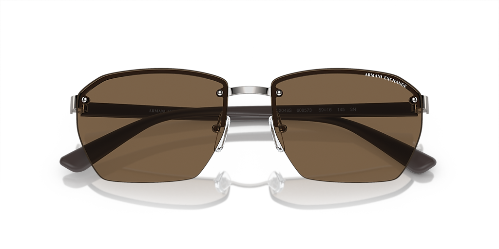 ARMANI EXCHANGE AX2048S Shiny Gunmetal - Men Sunglasses, Dark Brown Lens