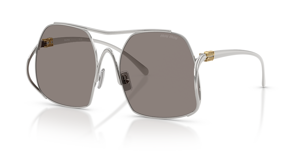 Miu Miu MU A55S XS (57 - 18) with Grey lenses and Silver frame