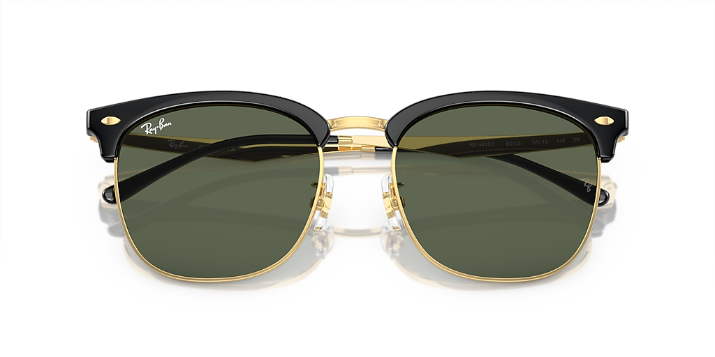 Ray-Ban RB 4418D サングラス Ray-Ban RB4418D XXL (56 - 19) with Green lenses and Black frame