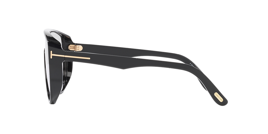 TOM FORD Achilles Black Shiny - Men Luxury Sunglasses, Grey Lens