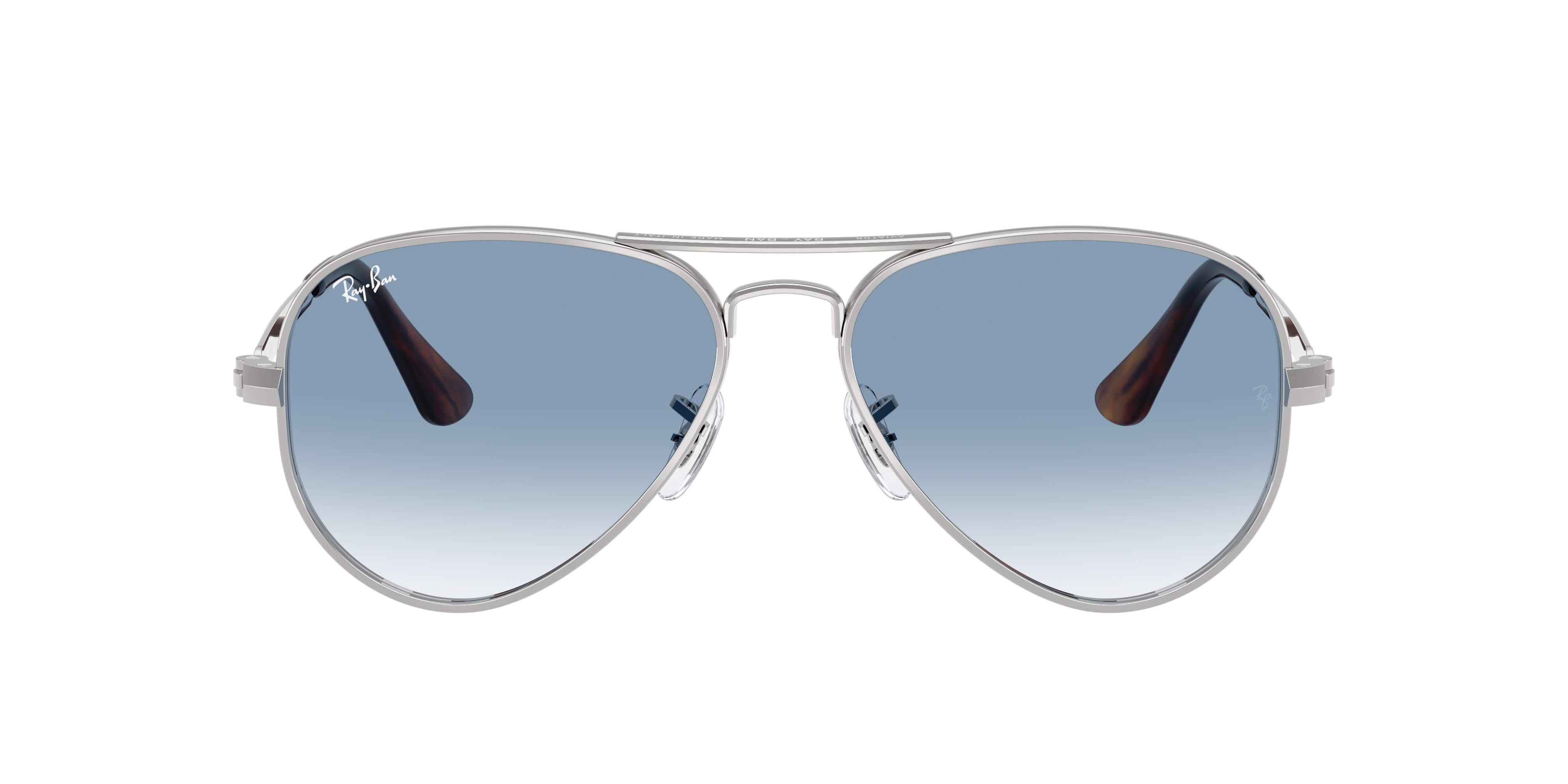 Ray-Ban シルバー アビエーター サングラス Ray-Ban RB3925 AVIATOR MAX XL (58 - 16) with Blue lenses and