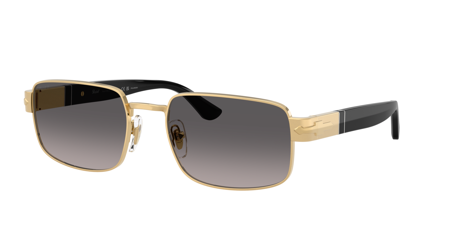 Persol Unisex Sunglass PO1022S -  Frame color: Gold, Lens color: Polar Gradient Grey