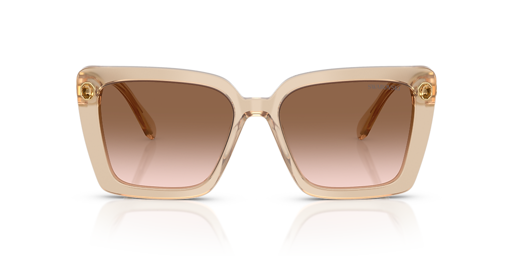 SWAROVSKI SK6032 Beige Transparent - Women Sunglasses, Gradient Brown Lens