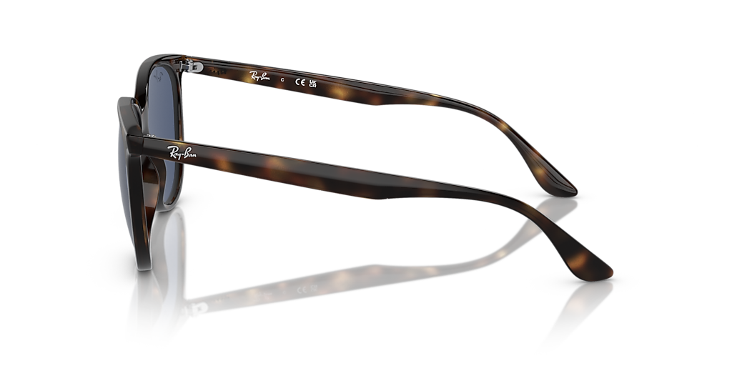 RAY-BAN RB4378 Havana - Women Sunglasses, Dark Blue Lens