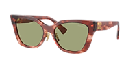 Miu Miu MU 02ZS L (56 - 18) with Red lenses and Brown frame