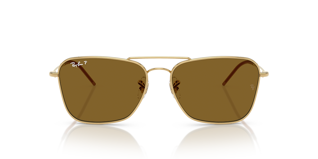 RAY-BAN RBR0102S Caravan Reverse Gunmetal - Unisex Sunglasses, Dark Grey Lens