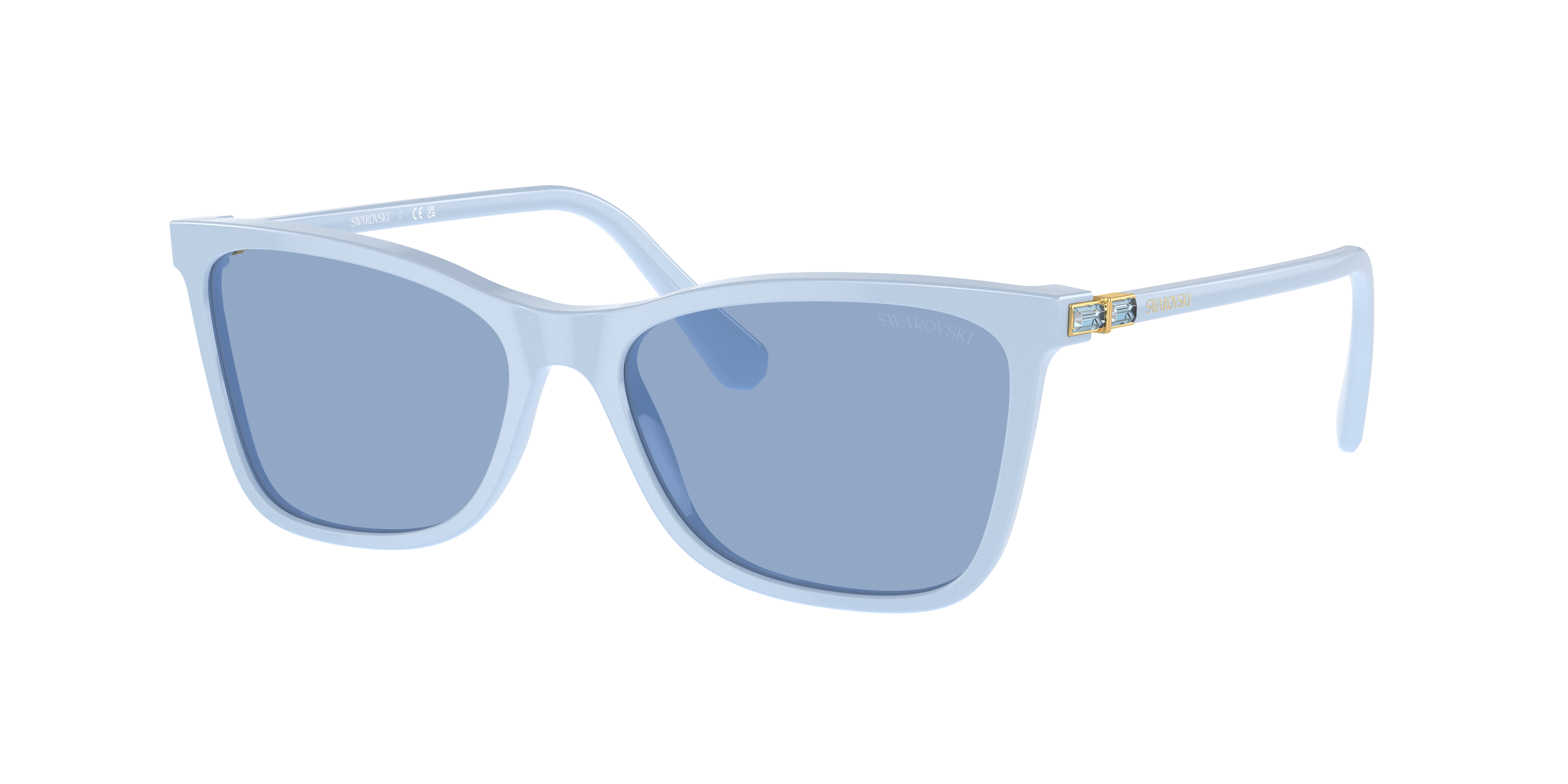 Swarovski Sk6004 Rectangle-frame Acetate Sunglasses In Blue