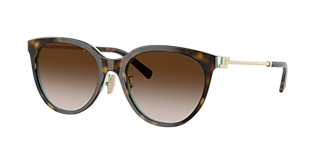 Tiffany & Co. TF4235 S (55 - 17) with Blue lenses and Brown frame