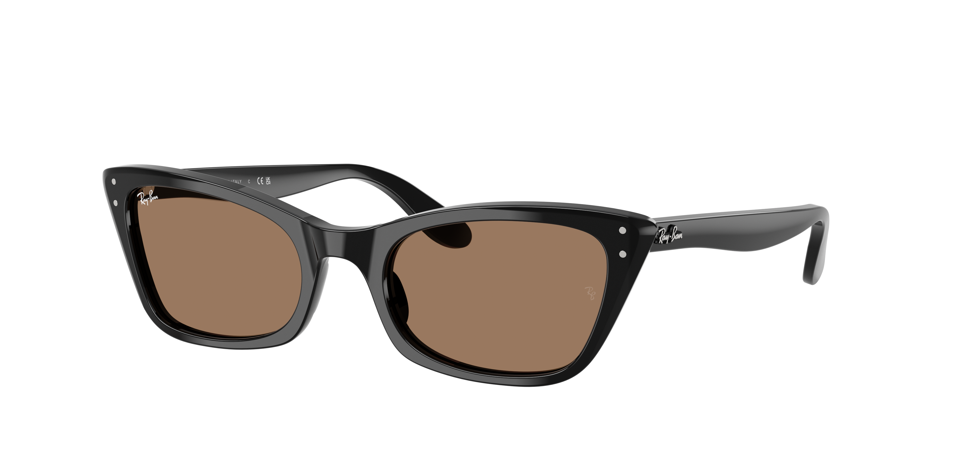 Ray-Ban Woman Sunglass Lady Burbank Polarized+ Lenses -  Frame color: Black, Lens color: Brown