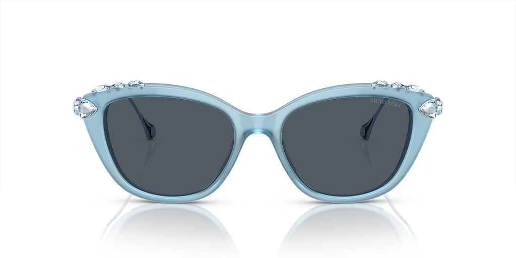 Swarovski SK6010 L (53 - 17) com Lentes Cinza e Armação Azul